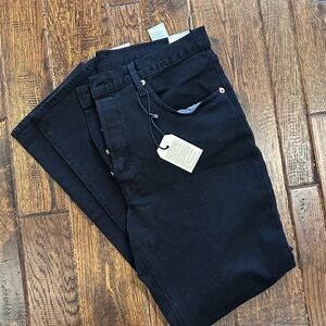 Levi's black 501 Original Cropped Jeans